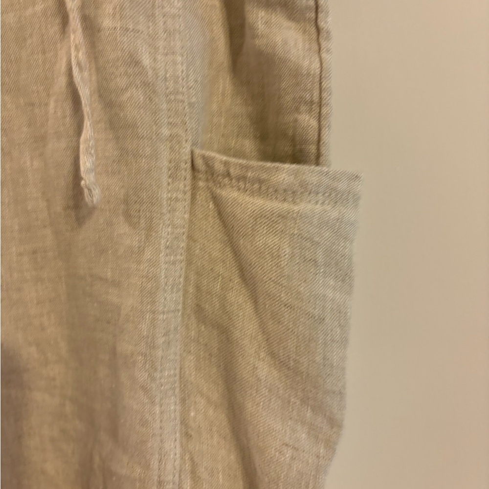 Athleta Tan Linen Pants